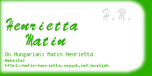 henrietta matin business card